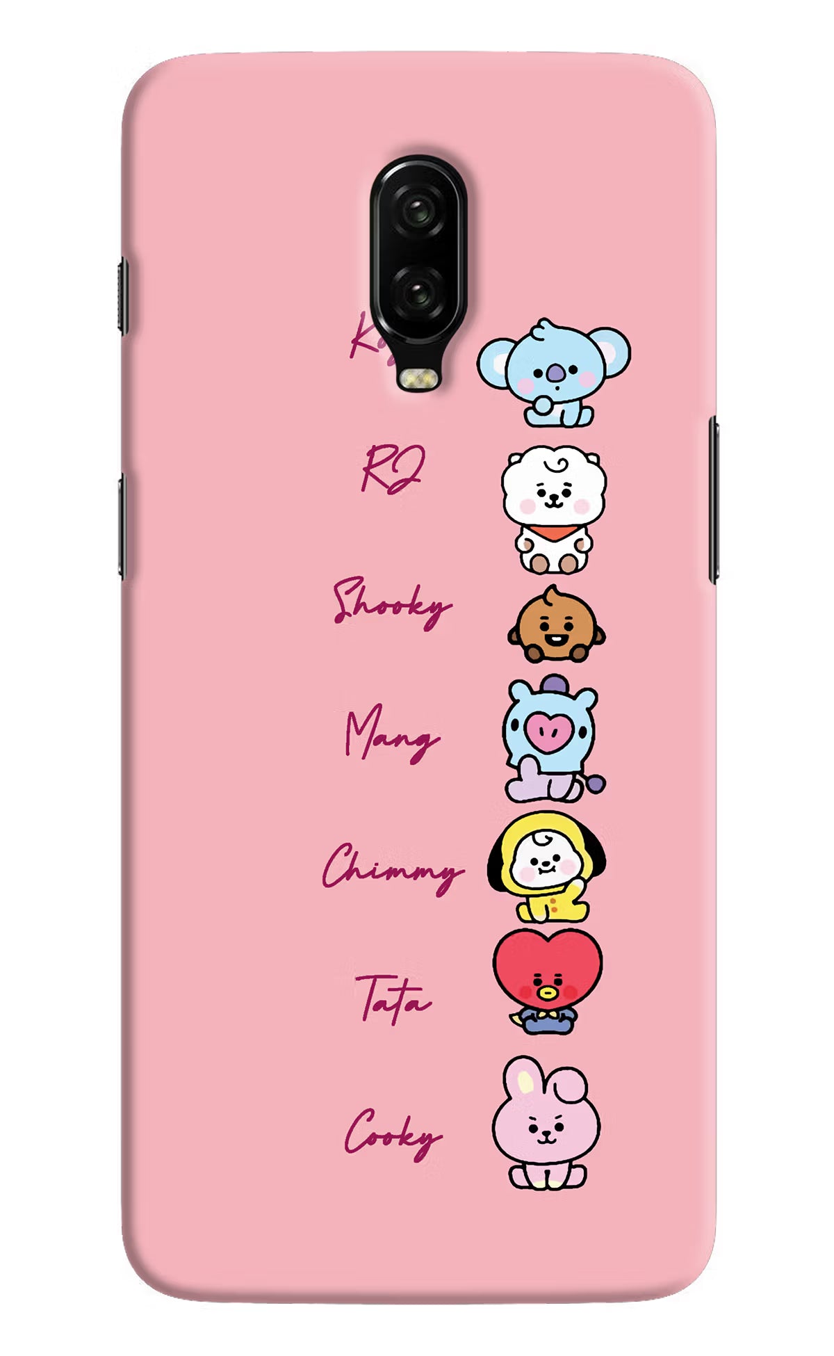 BTS names Oneplus 6T Hard Case Back Cover by Casekaro