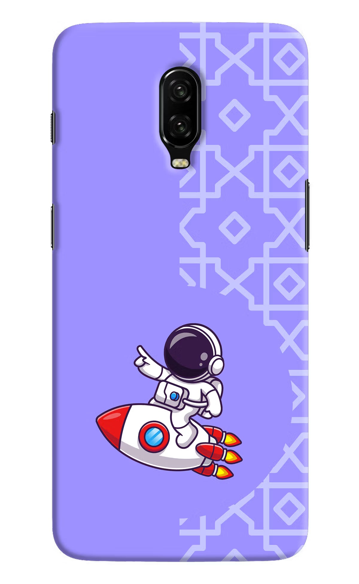 Cute Astronaut Oneplus 6T Hard Case Back Cover by Casekaro