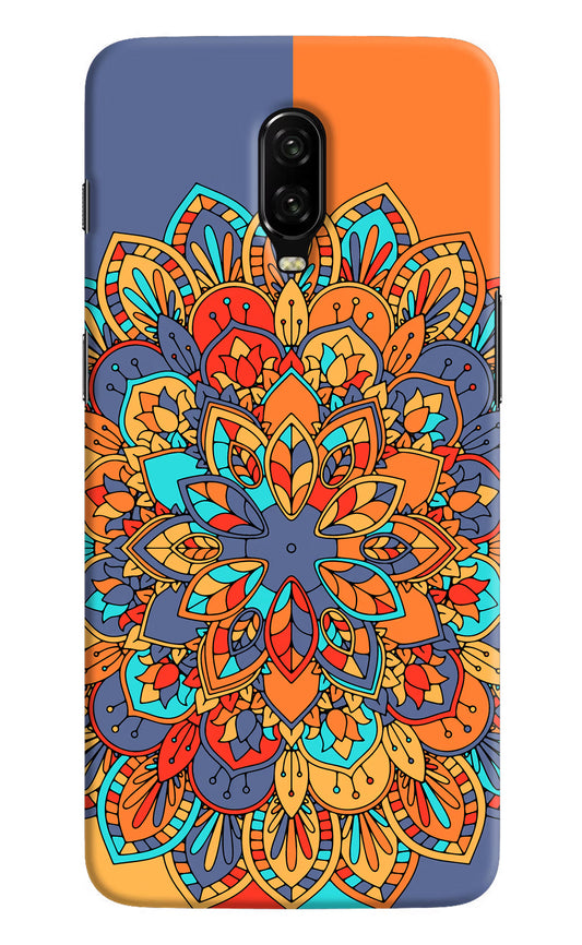 Color Mandala Oneplus 6T Hard Case Back Cover by Casekaro