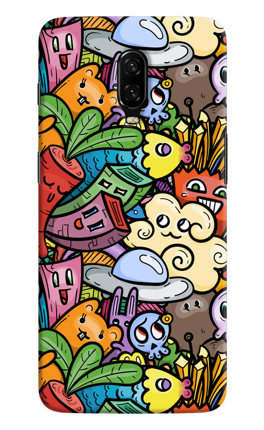 Veggie Doodle Oneplus 6T Hard Case Back Cover by Casekaro