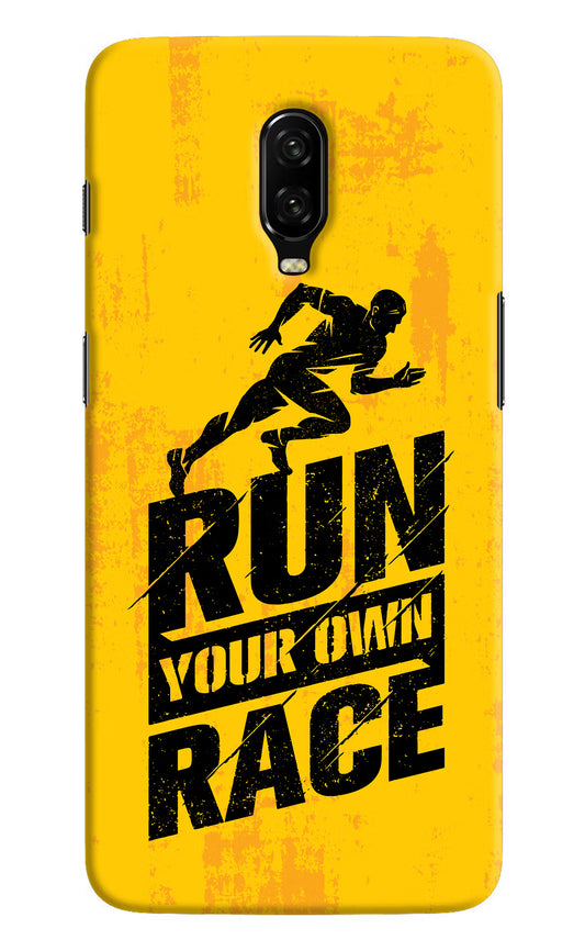 Run Your Own Race Oneplus 6T Hard Case Back Cover by Casekaro