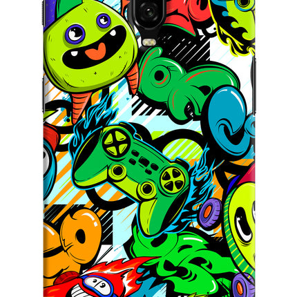 Game Doodle Oneplus 6T Hard Case Back Cover by Casekaro