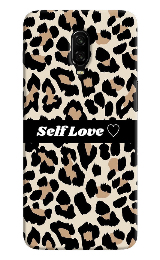 Leopard Print Self Love Oneplus 6T Back Cover