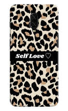 Leopard Print Self Love Oneplus 6T Hard Case Back Cover by Casekaro