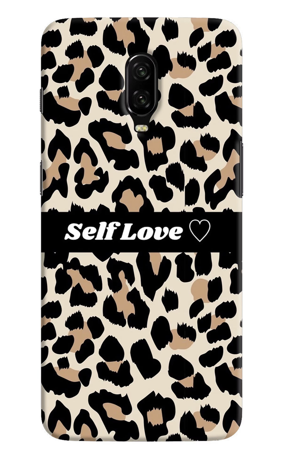 Leopard Print Self Love Oneplus 6T Back Cover, Hard case