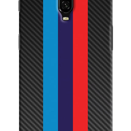 BMW Stripes Pattern Oneplus 6T Hard Case Back Cover by Casekaro