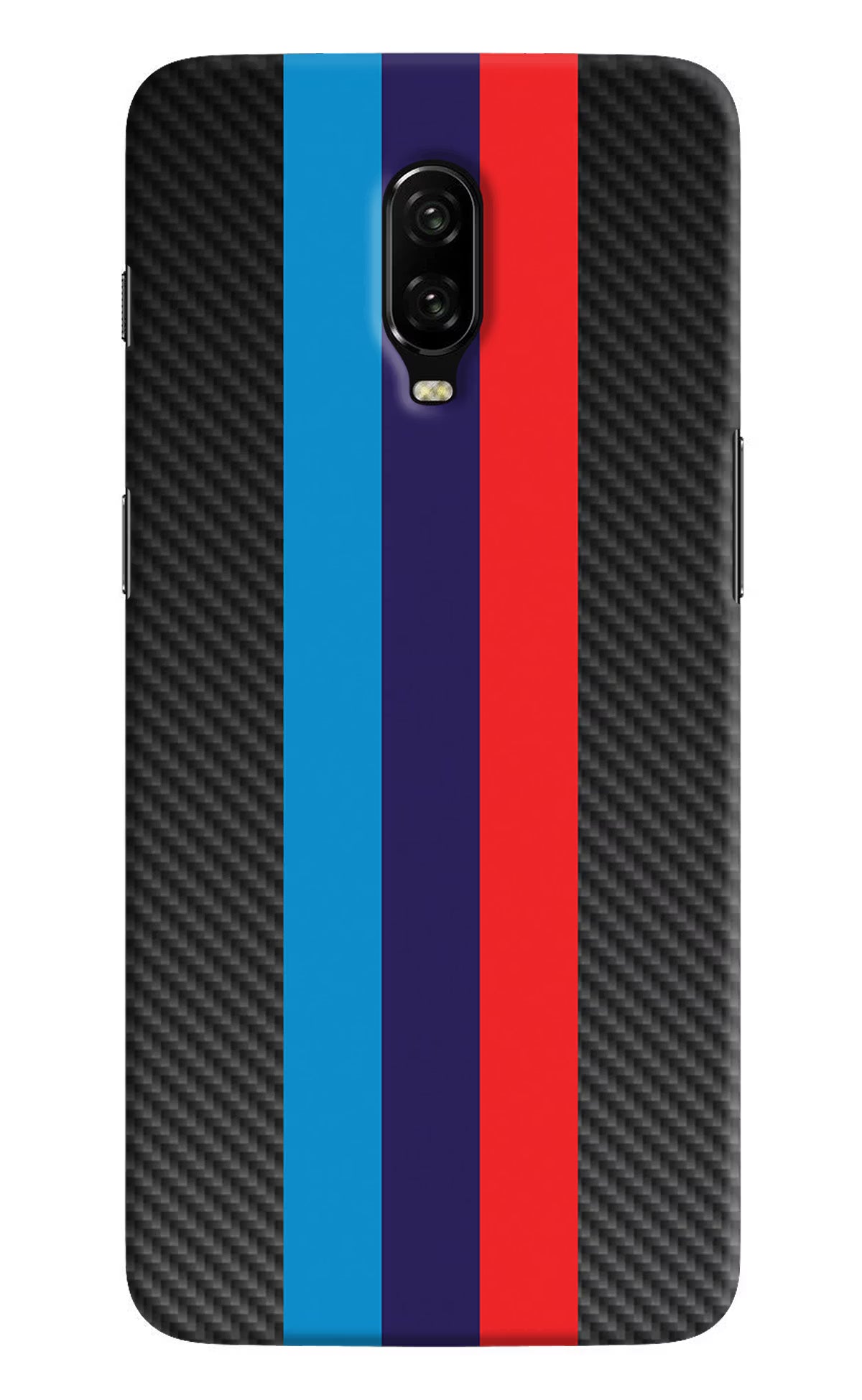 BMW Stripes Pattern Oneplus 6T Hard Case Back Cover by Casekaro