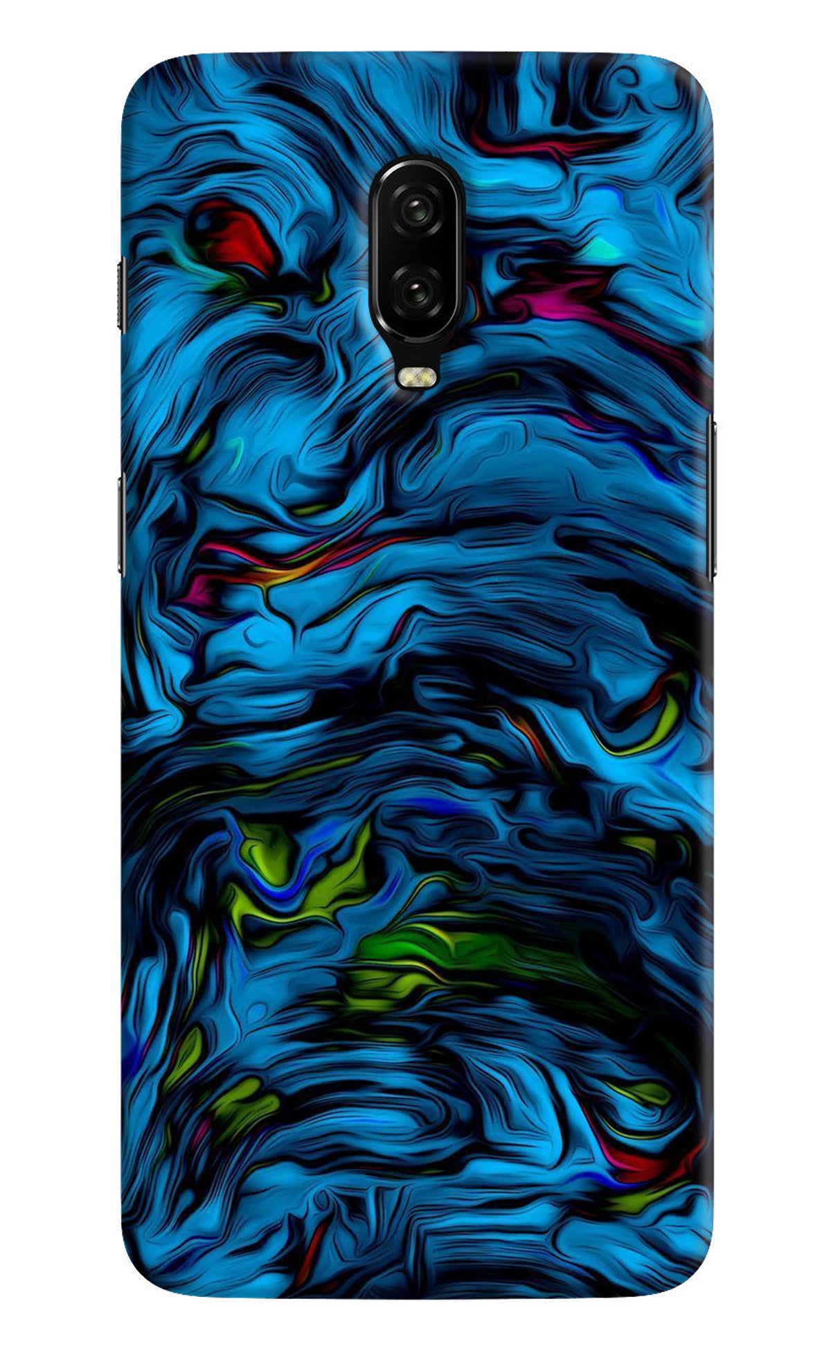 Dark Blue Abstract Oneplus 6T Back Cover