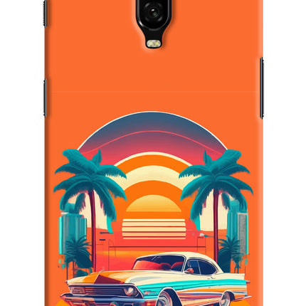 Palm Drive 80s Oneplus 6T Hard Case Back Cover by Casekaro