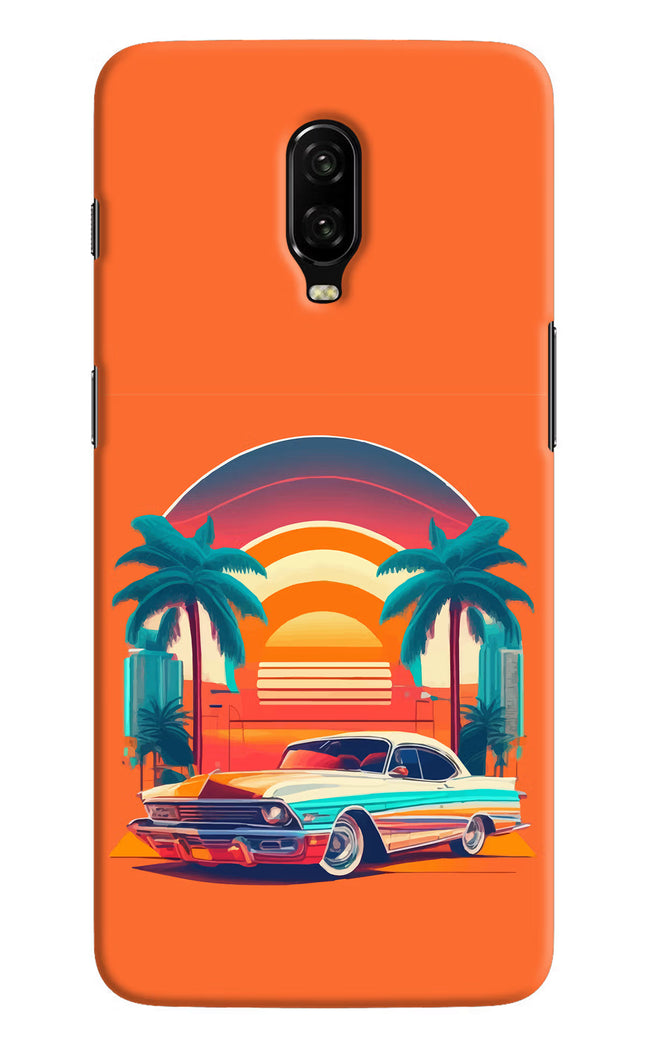 Palm Drive 80s Oneplus 6T Hard Case Back Cover by Casekaro