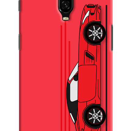 Red Velocity Oneplus 6T Hard Case Back Cover by Casekaro