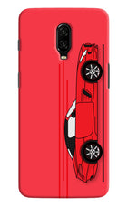 Red Velocity Oneplus 6T Hard Case Back Cover by Casekaro