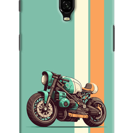 Striped Moto Drift Oneplus 6T Hard Case Back Cover by Casekaro