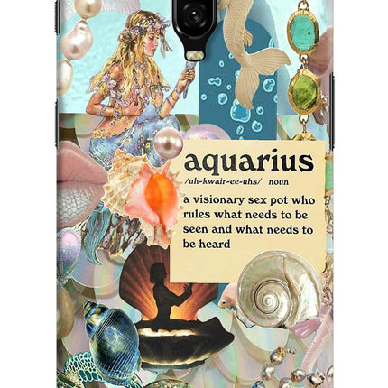 Aquarius Zodiac Oneplus 6T Hard Case Back Cover by Casekaro
