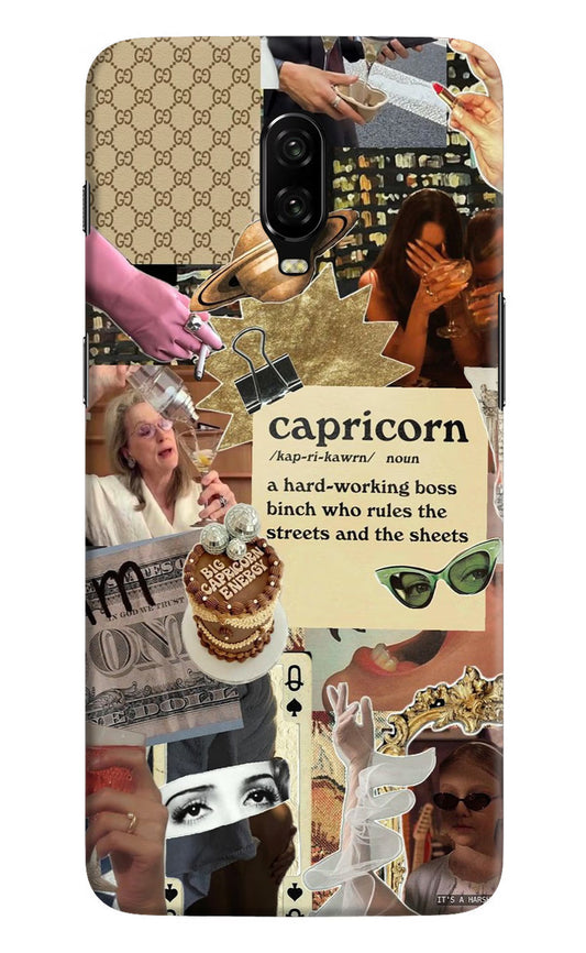 Capricorn Zodiac Oneplus 6T Hard Case Back Cover by Casekaro