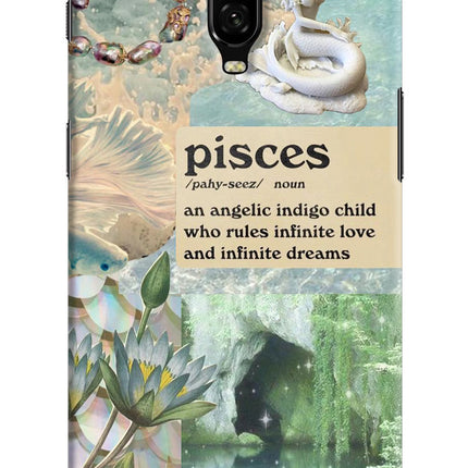 Pisces Zodiac Oneplus 6T Hard Case Back Cover by Casekaro