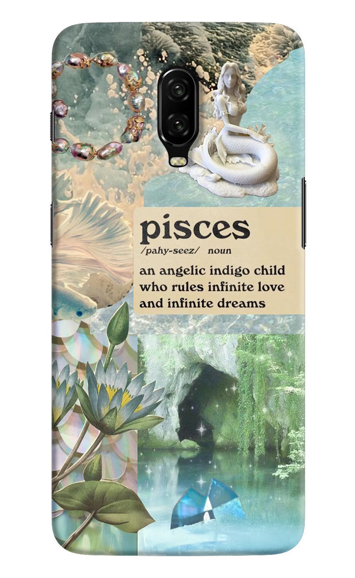 Pisces Zodiac Oneplus 6T Hard Case Back Cover by Casekaro