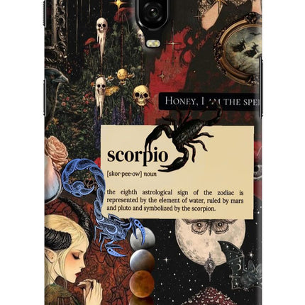 Scorpio Zodiac Oneplus 6T Hard Case Back Cover by Casekaro