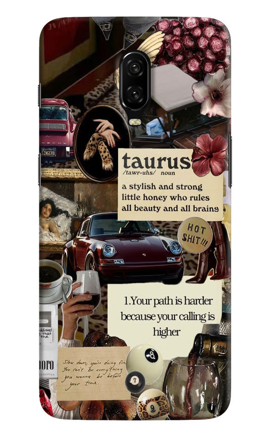 Taurus Zodiac Oneplus 6T Hard Case Back Cover by Casekaro