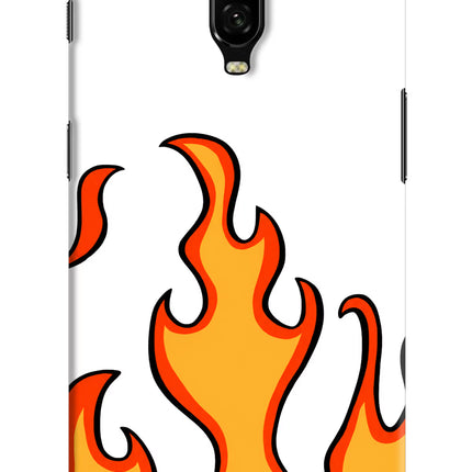 Fired Up – White Oneplus 6T Hard Case Back Cover by Casekaro