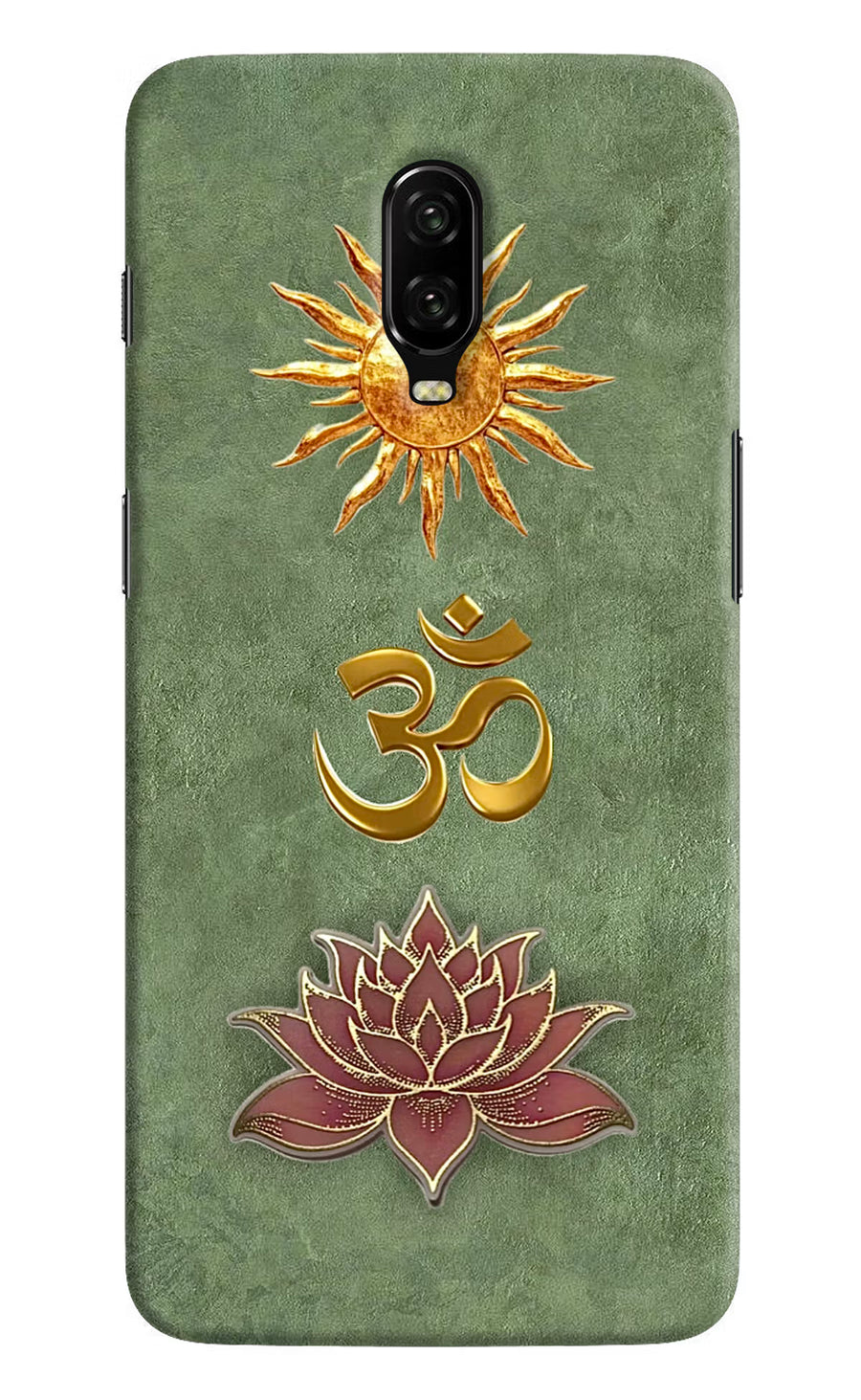 Om & Lotus Oneplus 6T Back Cover, Hard case