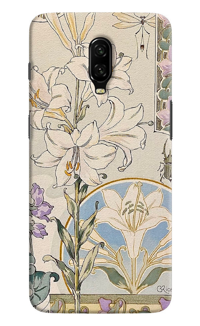 White Lily Oneplus 6T Hard Case Back Cover by Casekaro