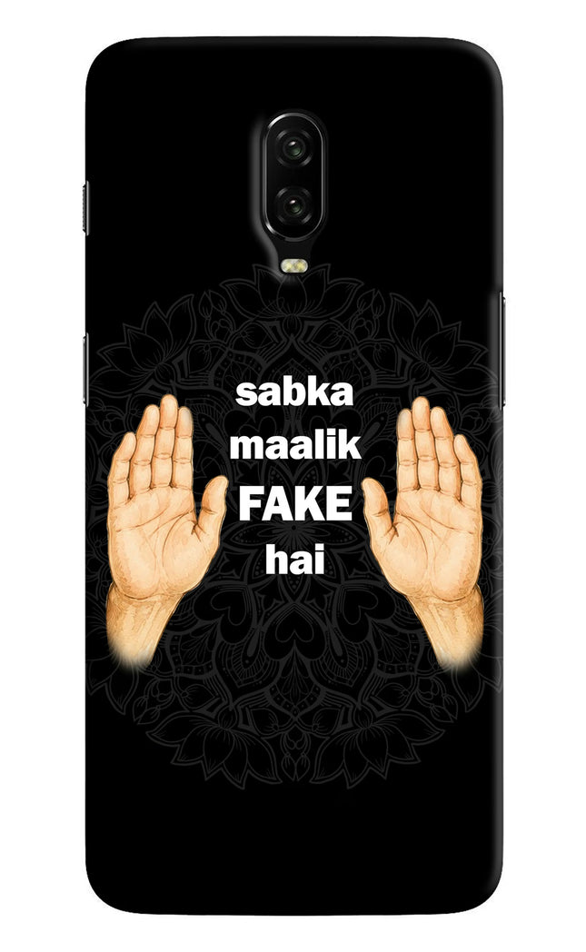 Sabka Malik Fake Oneplus 6T Hard Case Back Cover by Casekaro
