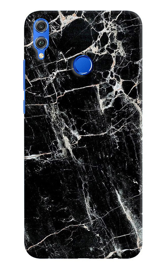 Black Marble Texture Honor 8X Hard Case Back Cover by Casekaro