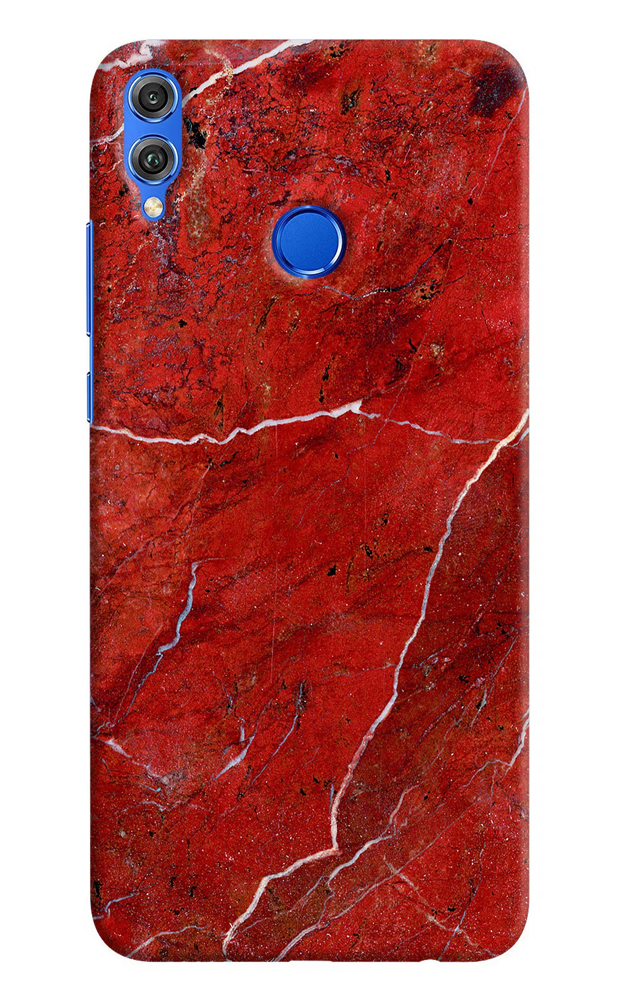 Red Marble Design Honor 8X Hard Case Back Cover by Casekaro