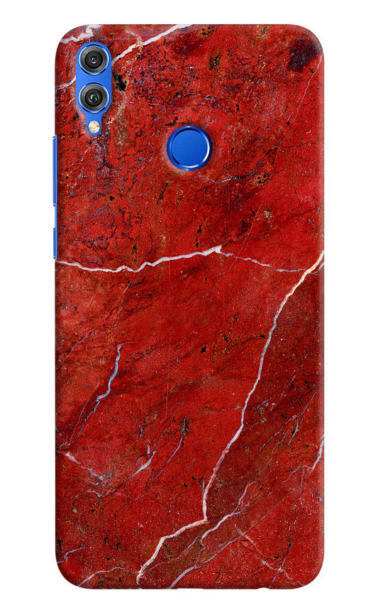 Red Marble Design Honor 8X Hard Case Back Cover by Casekaro
