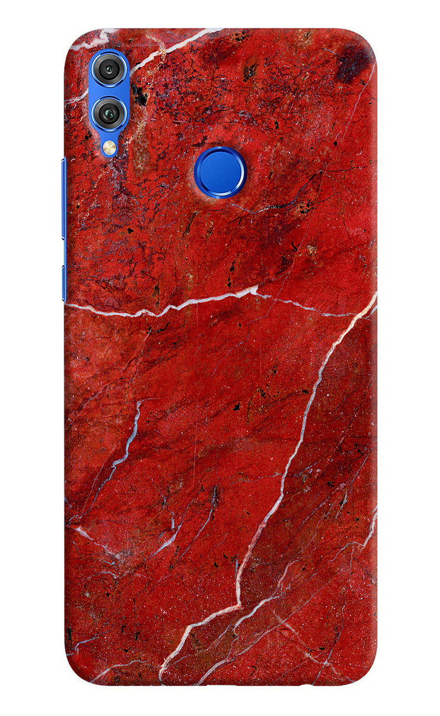Red Marble Design Honor 8X Back Cover, Hard case