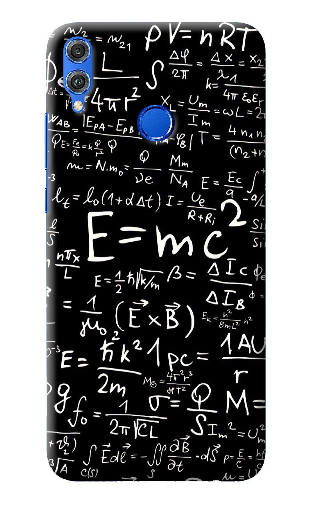 Physics Albert Einstein Formula Honor 8X Back Cover