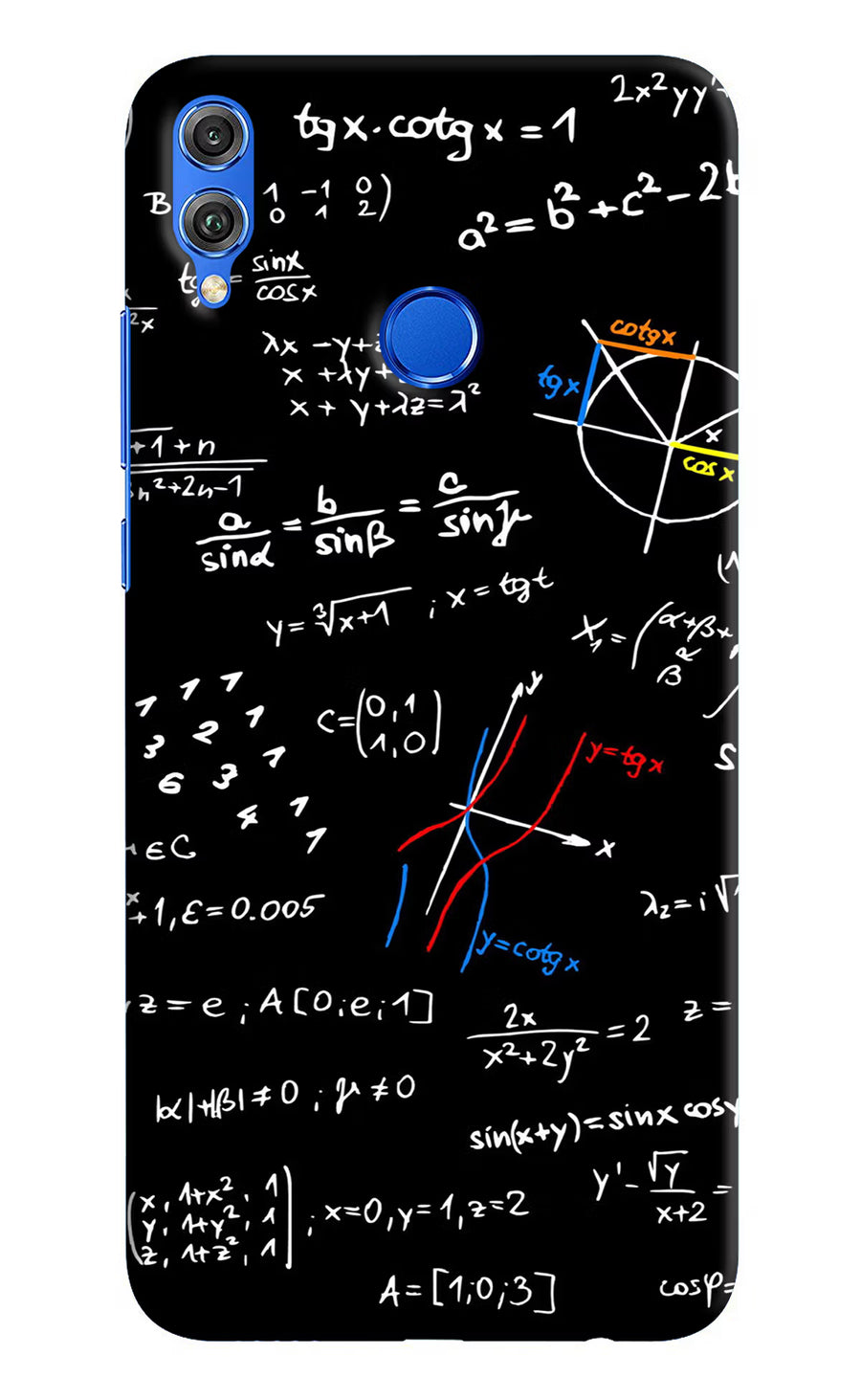Mathematics Formula Honor 8X Back Cover, Hard case