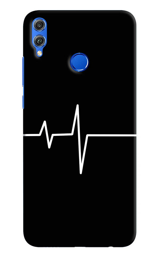 Heart Beats Honor 8X Hard Case Back Cover by Casekaro
