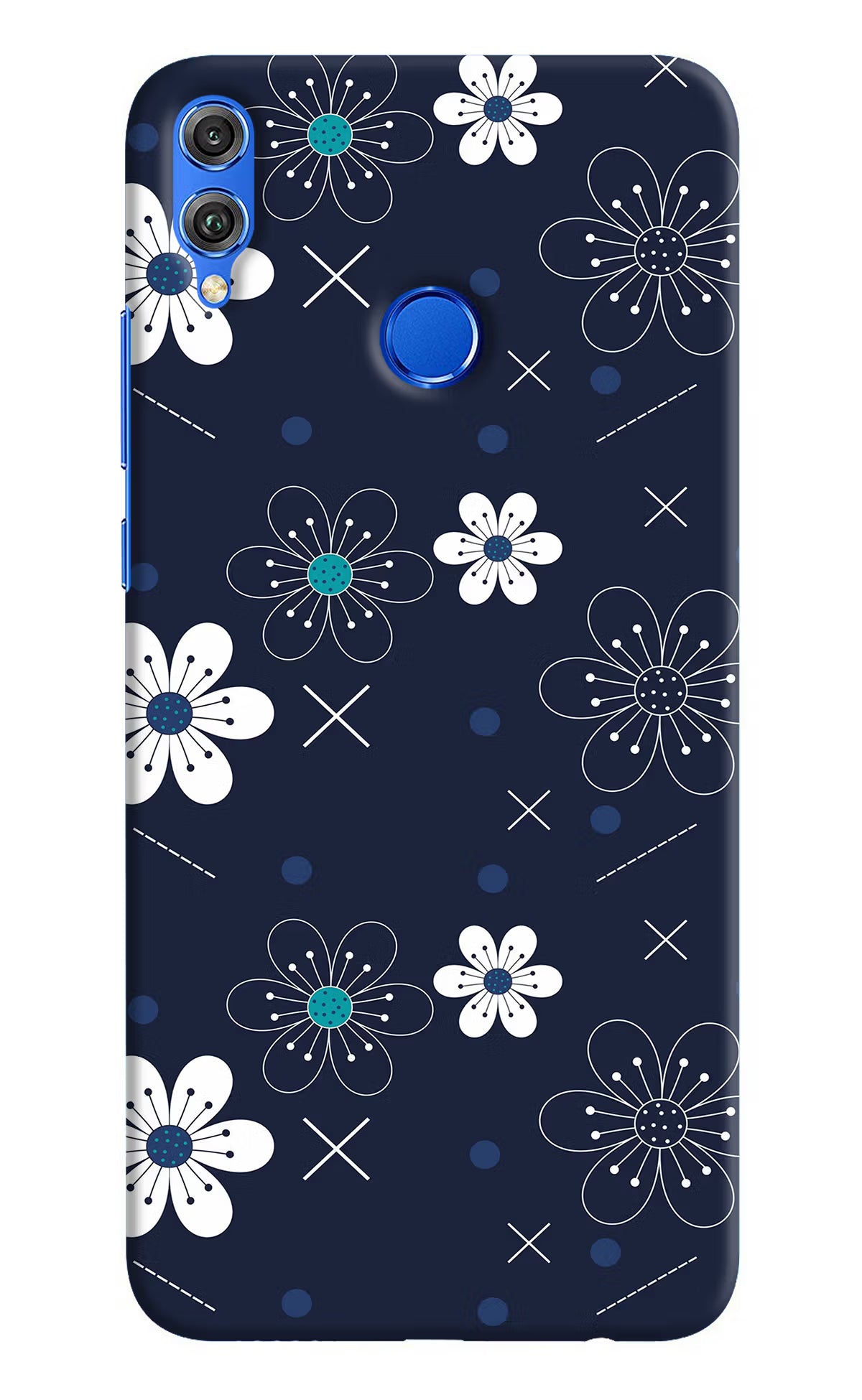 Flowers Honor 8X Hard Case Back Cover by Casekaro