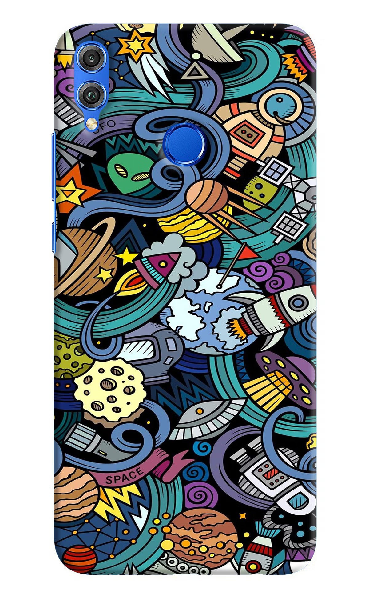 Space Abstract Honor 8X Hard Case Back Cover by Casekaro