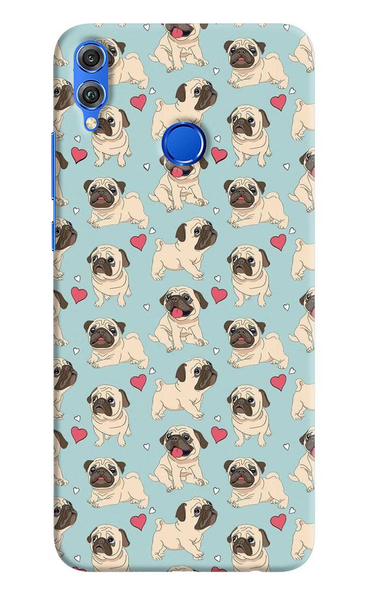Pug Dog Honor 8X Hard Case Back Cover by Casekaro