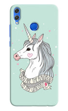 Unicorn Wallpaper Honor 8X Hard Case Back Cover by Casekaro