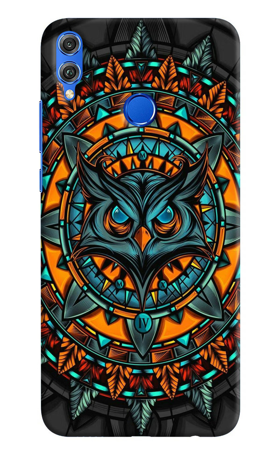 Angry Owl Art Honor 8X Back Cover, Hard case
