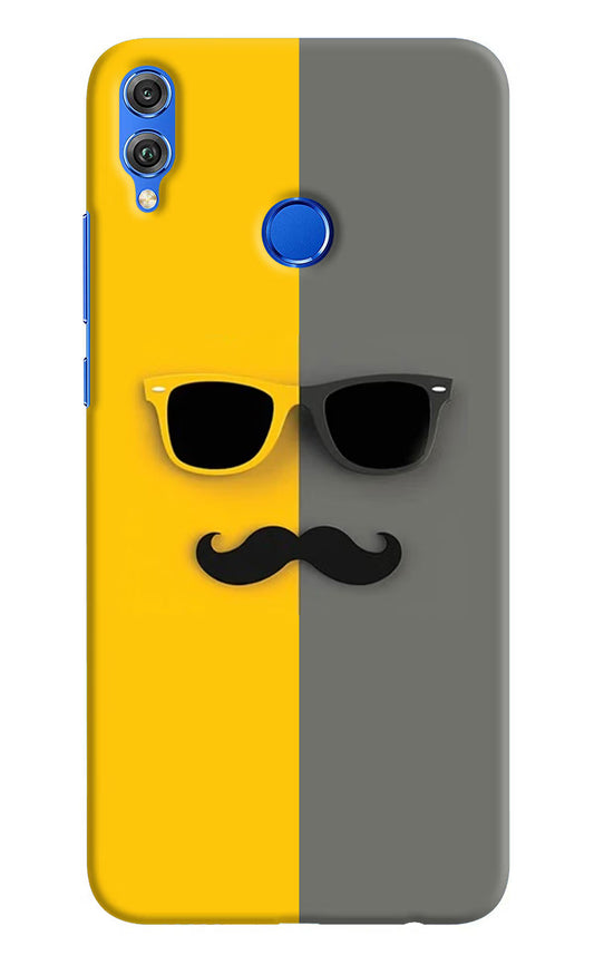 Sunglasses with Mustache Honor 8X Hard Case Back Cover by Casekaro