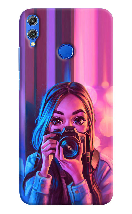Girl Photographer Honor 8X Hard Case Back Cover by Casekaro