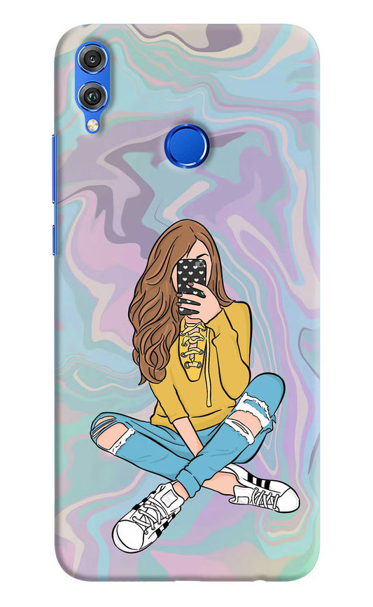 Selfie Girl Honor 8X Hard Case Back Cover by Casekaro