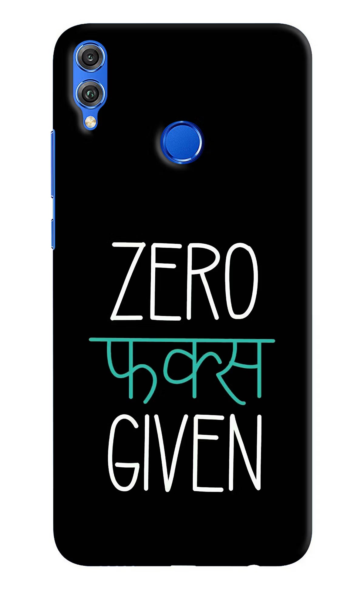 Zero Fucks Given Honor 8X Hard Case Back Cover by Casekaro