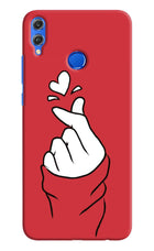 Korean Love Sign Honor 8X Hard Case Back Cover by Casekaro