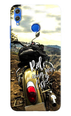 Ride More Worry Less Honor 8X Hard Case Back Cover by Casekaro