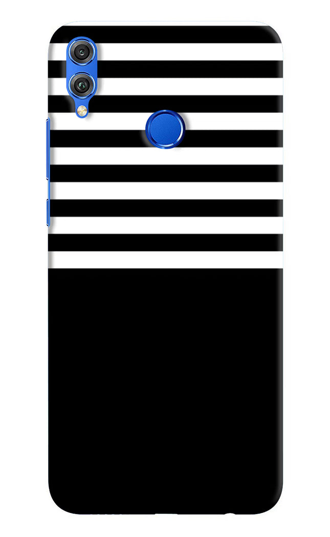 Black and White Print Honor 8X Hard Case Back Cover by Casekaro