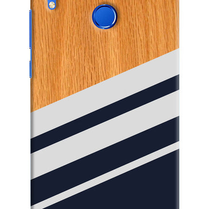 Blue and white wooden Honor 8X Hard Case Back Cover by Casekaro