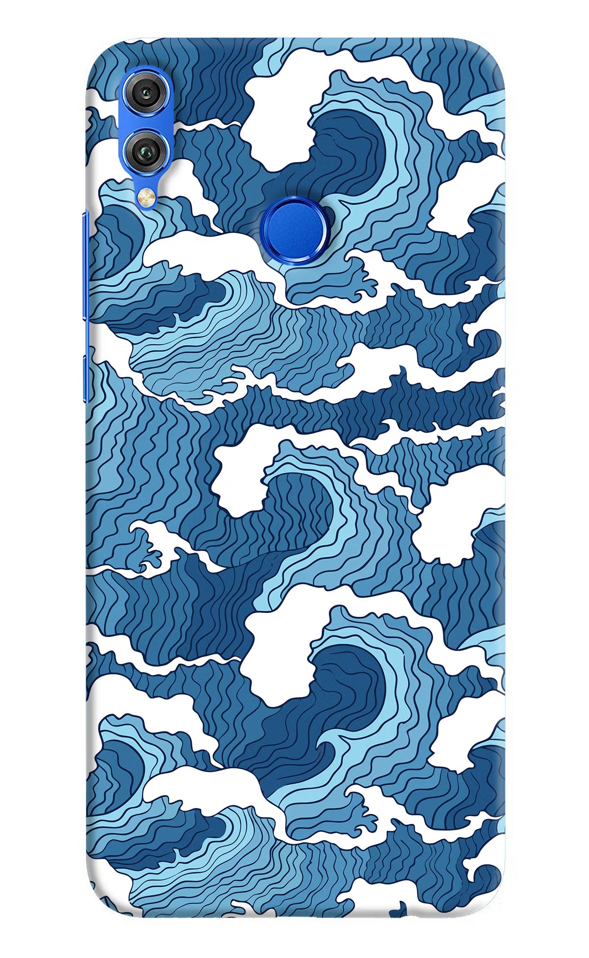 Blue Waves Honor 8X Hard Case Back Cover by Casekaro