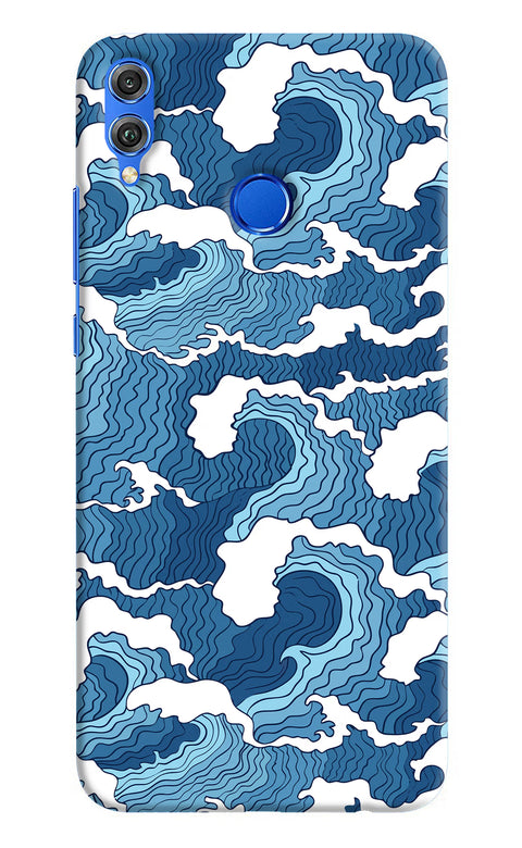 Blue Waves Honor 8X Back Cover