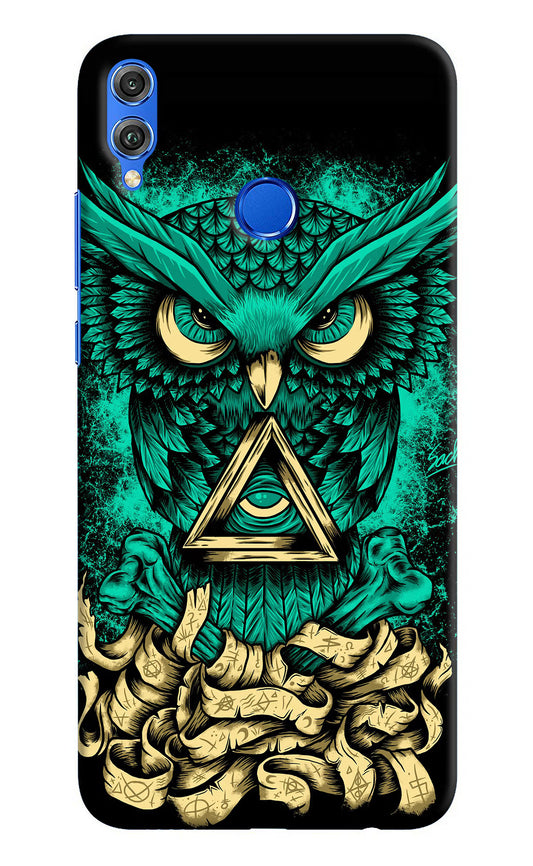 Green Owl Honor 8X Hard Case Back Cover by Casekaro